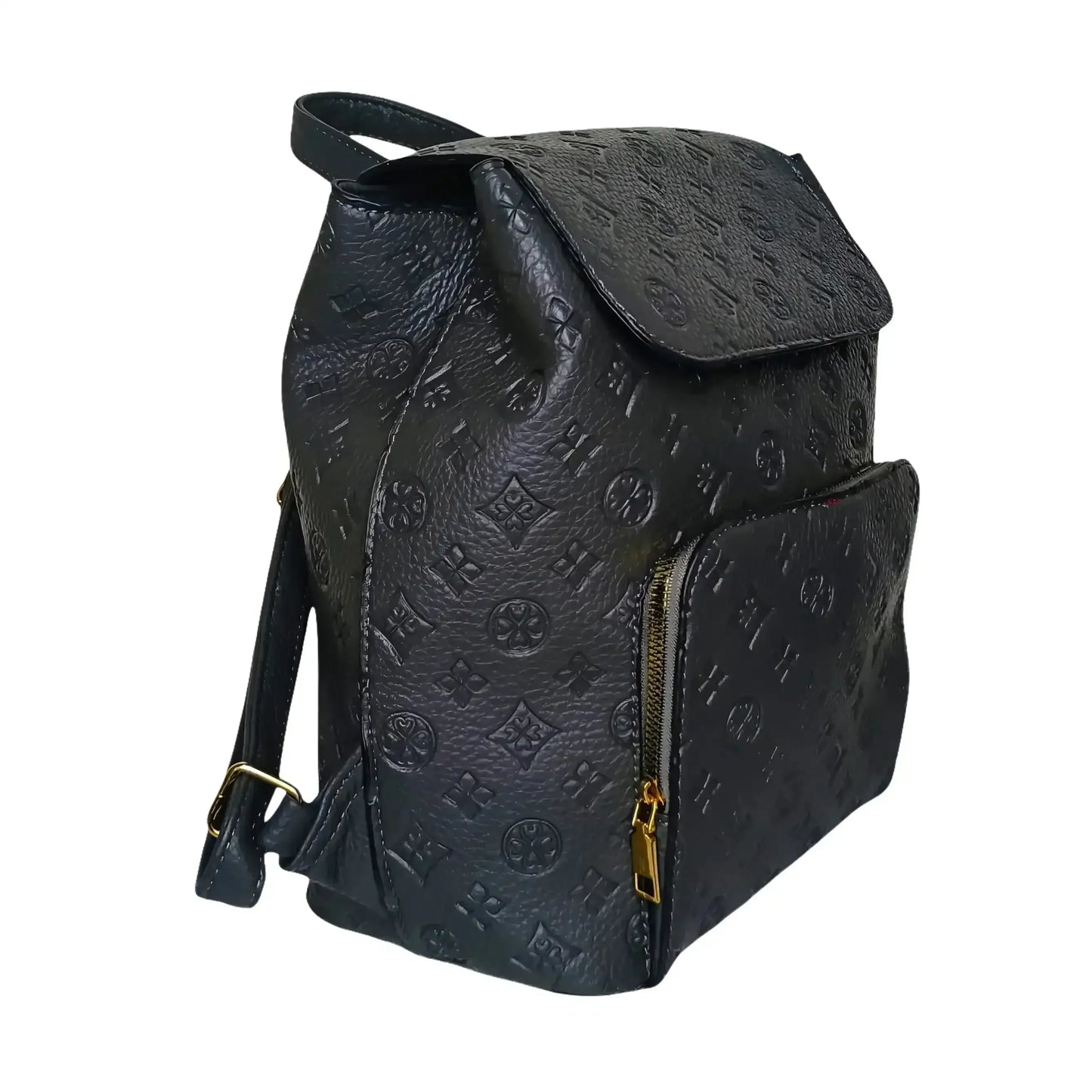 Gray leather backpack - MS-7112