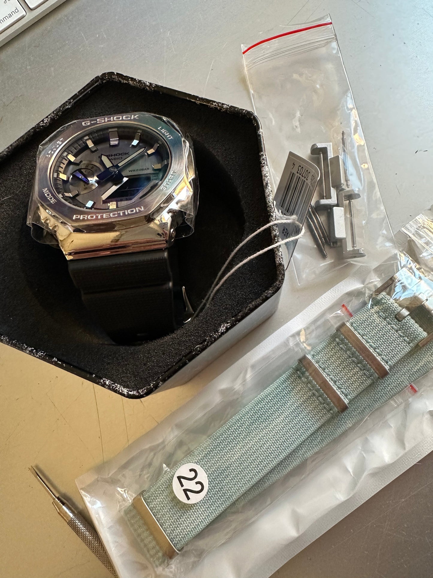 Kit adattatore x cinturini NYLON/NATO da 22mm (interni 16mm)