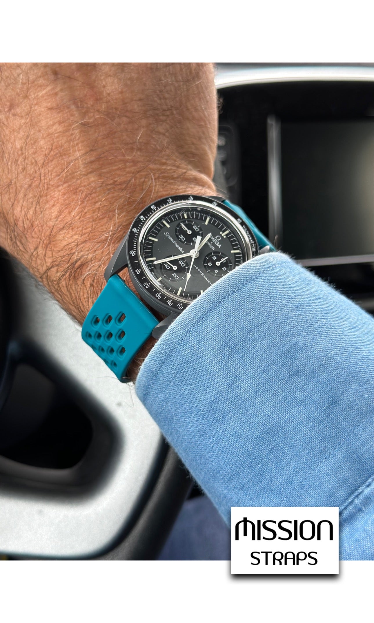 Cinturini silicone FORI con chiusura magnetica per Omega x Swatch