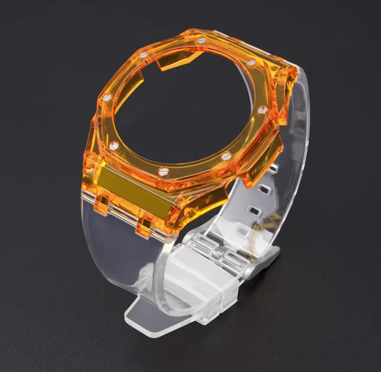 Cinturino KA2100 trasparente con cassa colorata per GShock2100