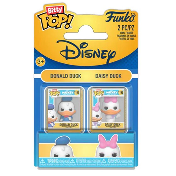 Funko Bitty Pop ! Disney - Donald Duck (1191) & Daisy Duck (1192)