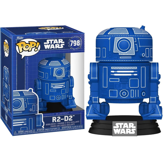 Funko Pop ! Star Wars - (798) R2-D2 Bobblehead (Blue Print) Figure 9cm