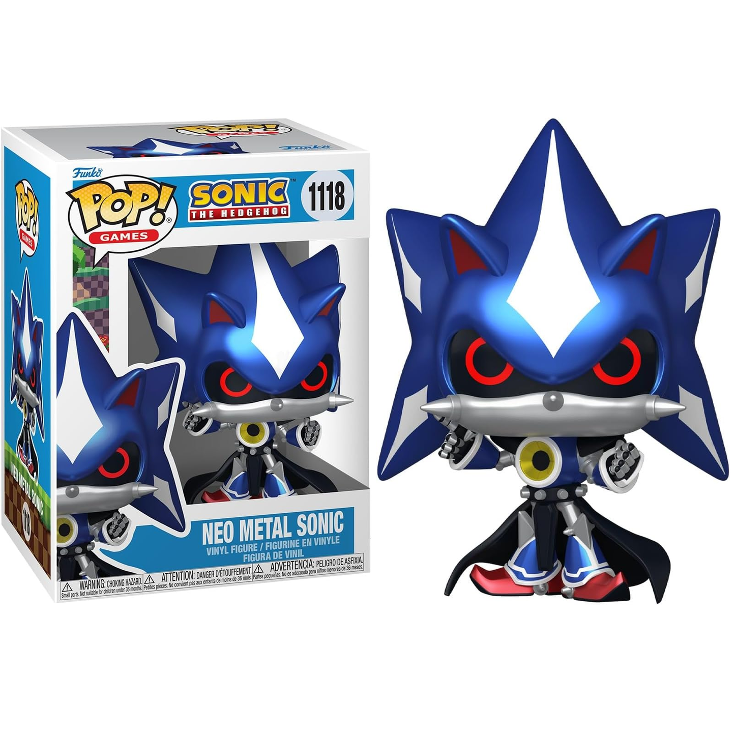 Funko Pop ! Games Sonic The Hedgehog - (1118) Neo Metal Sonic Vinyl Figure 9cm