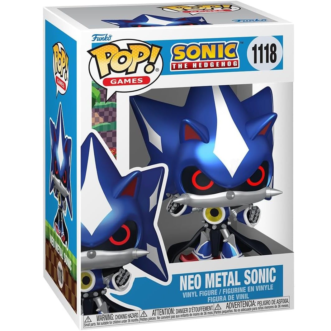 Funko Pop ! Games Sonic The Hedgehog - (1118) Neo Metal Sonic Vinyl Figure 9cm