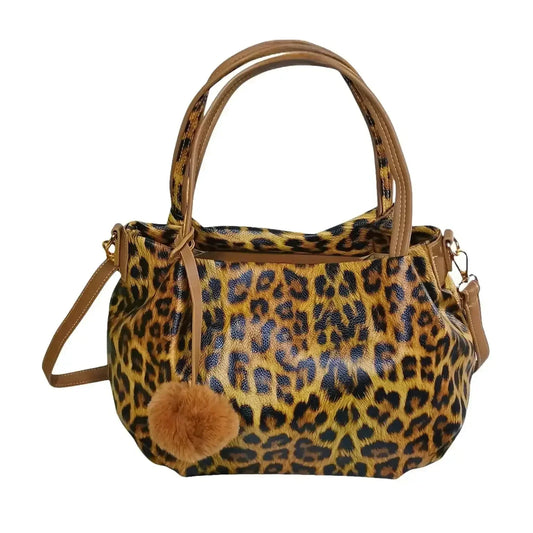 Leopard print handbag MS-0676