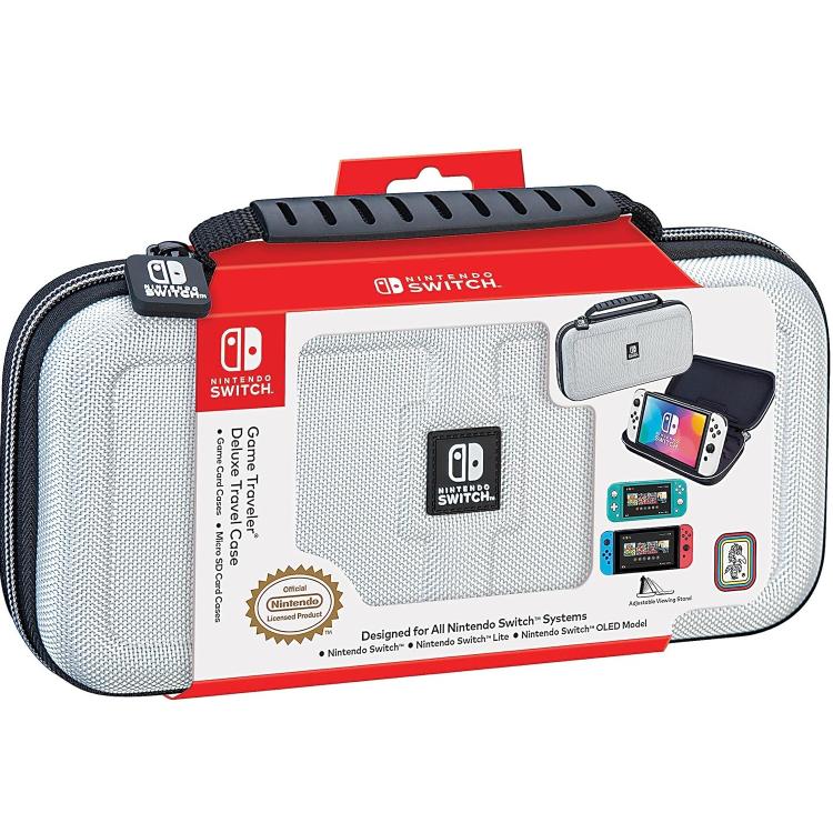 Nintendo Switch Deluxe Travel Case Custodia Metallic Silver Compatib. Oled/Lite