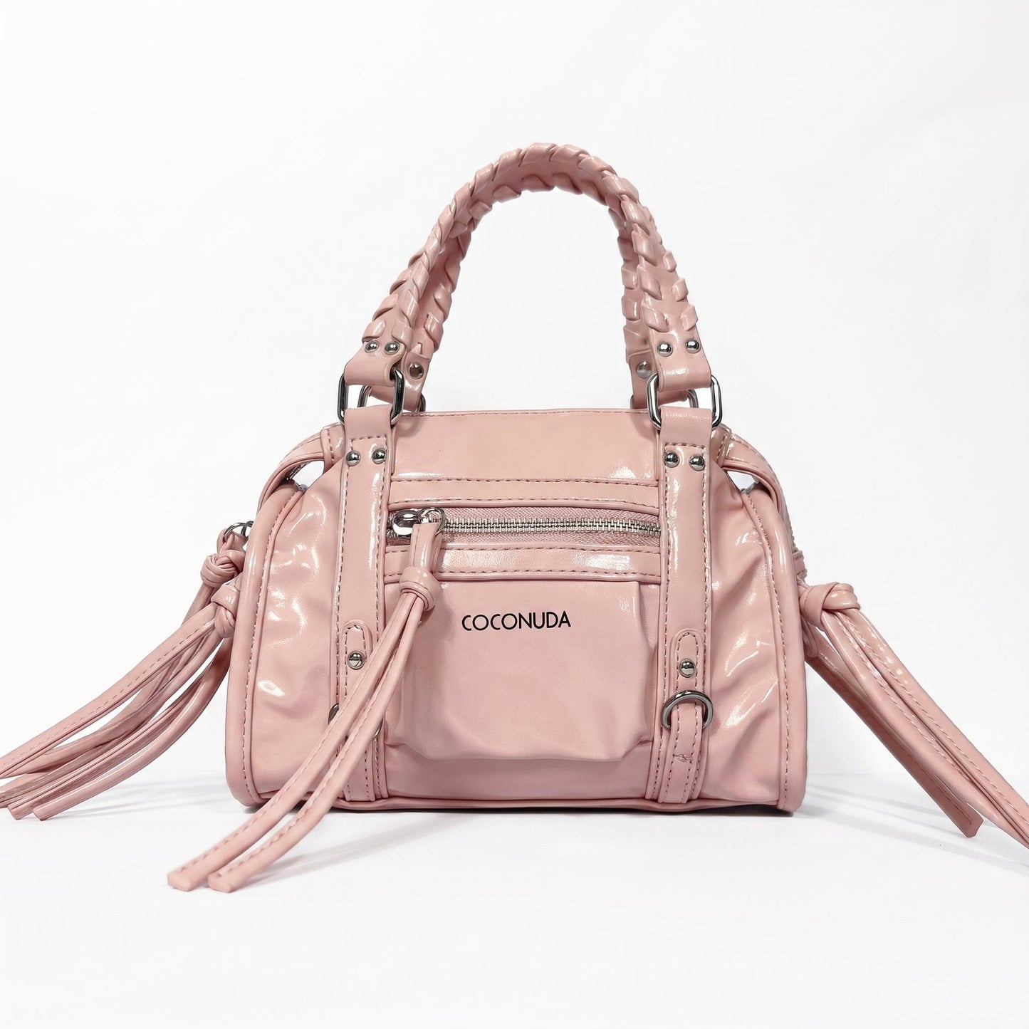 Mini Bauletto con Manici Intrecciati e Frange – Coconuda