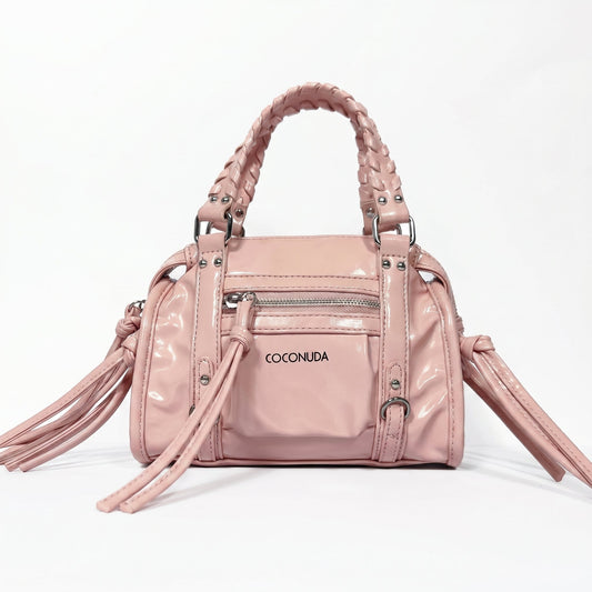 Mini Bauletto con Manici Intrecciati e Frange – Coconuda