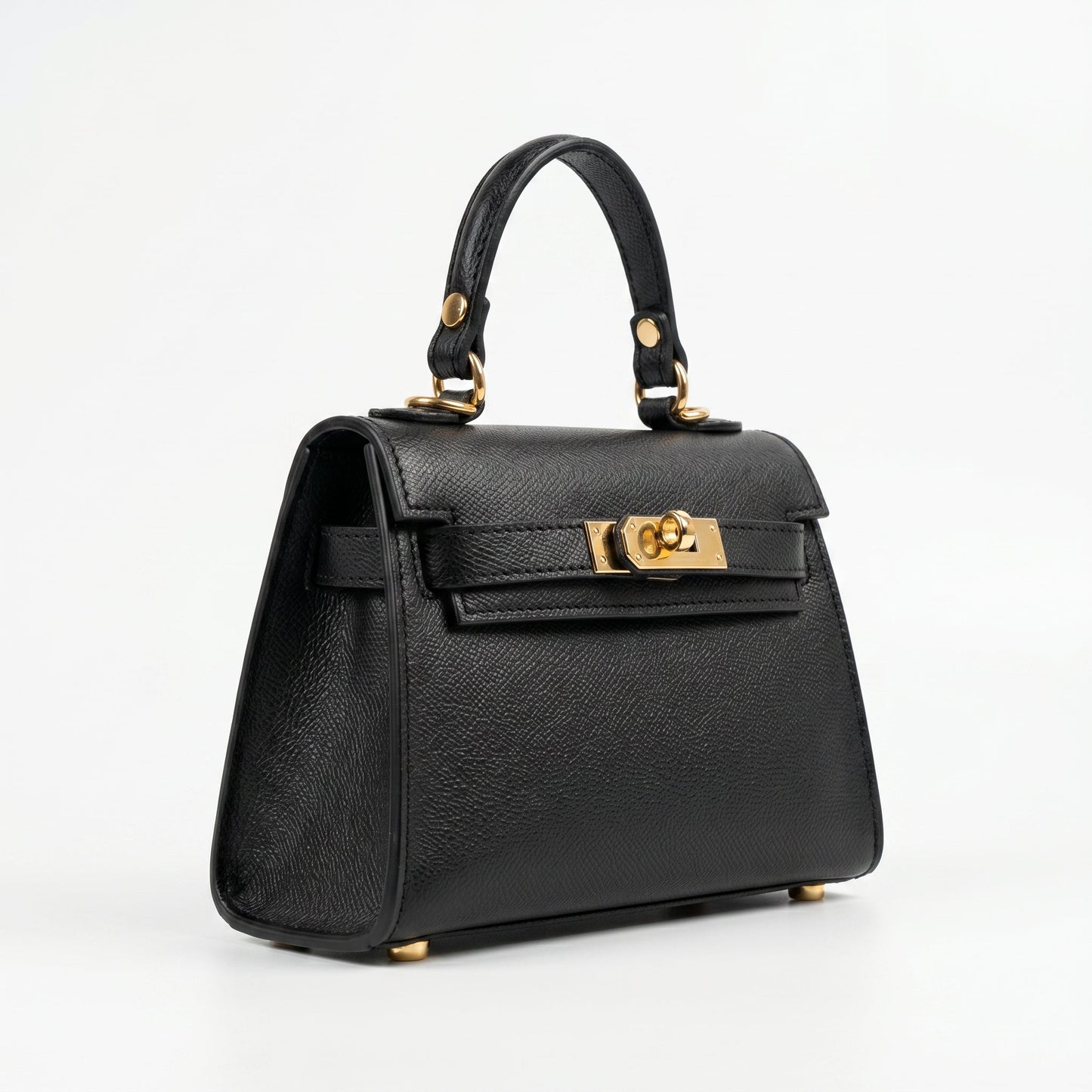 Mini Beky Borsa in Vera Pelle con Tracolla Regolabile e Chiusura Rotante