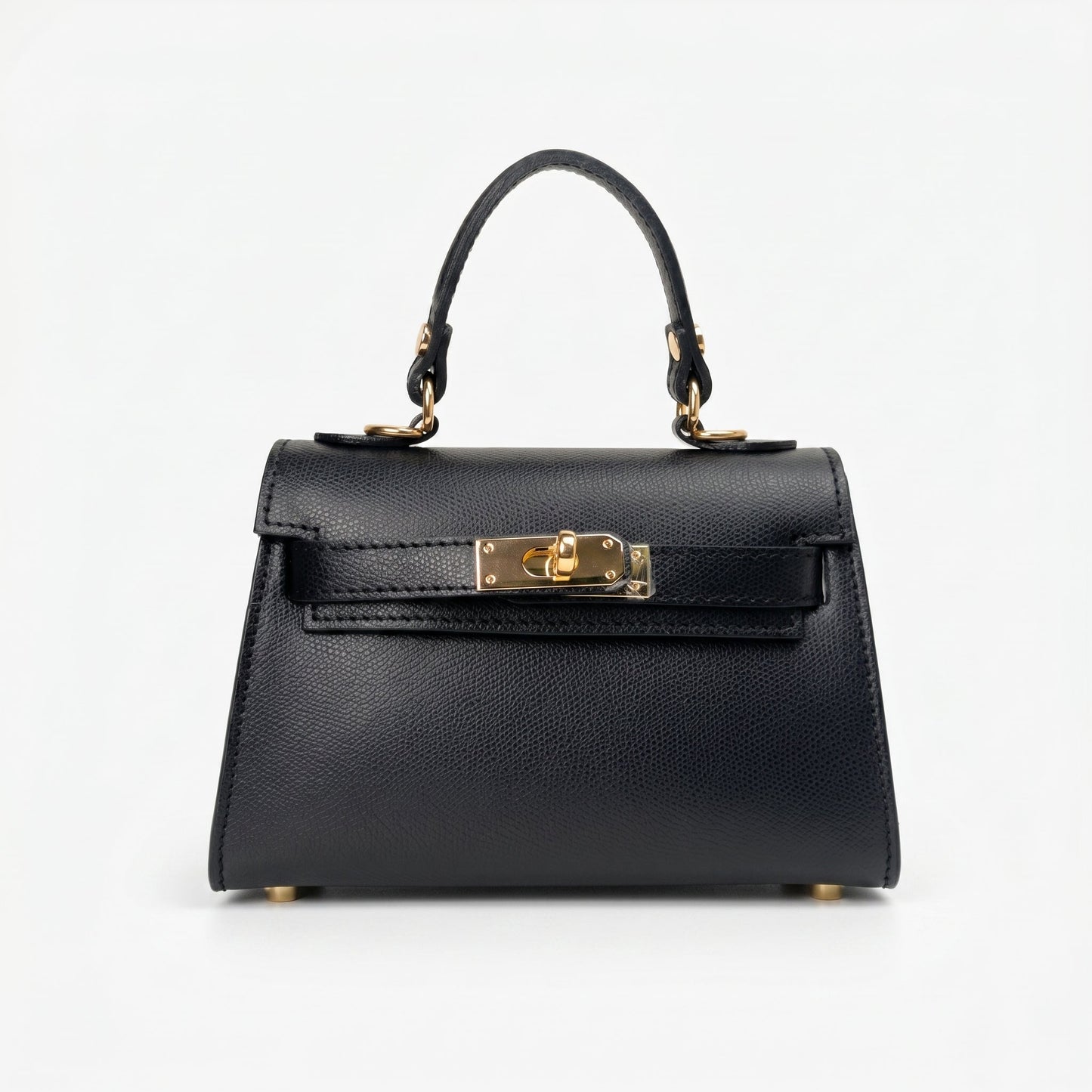 Mini Beky Borsa in Vera Pelle con Tracolla Regolabile e Chiusura Rotante
