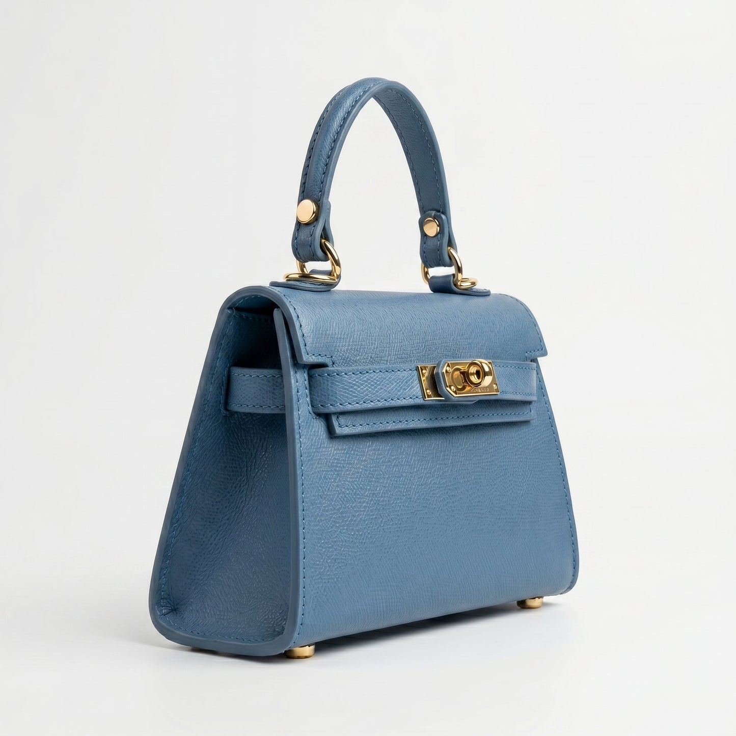 Mini Beky Borsa in Vera Pelle con Tracolla Regolabile e Chiusura Rotante