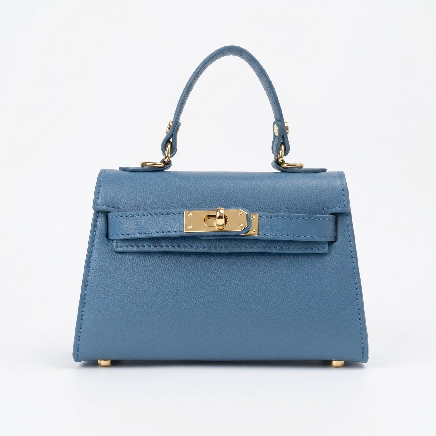 Mini Beky Borsa in Vera Pelle con Tracolla Regolabile e Chiusura Rotante