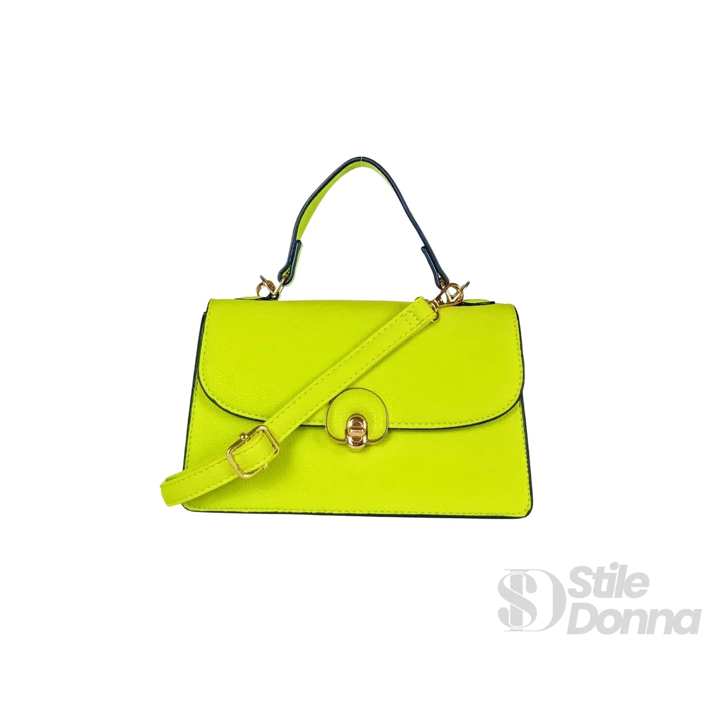Green mini leather handbag - ms-8647