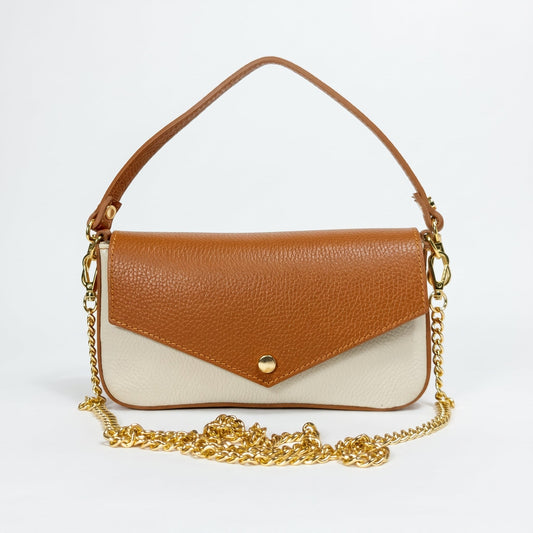 Monica Borsa a Secchiello in Vera Pelle con Tracolla Made in Italy