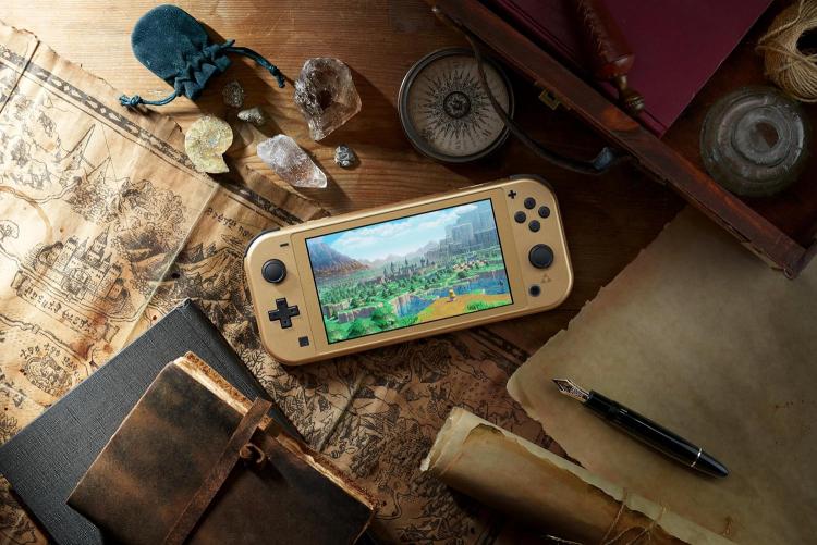 Nintendo Switch Lite Console Hyrule Edition Special + 12M Nso (Oro) Portatile