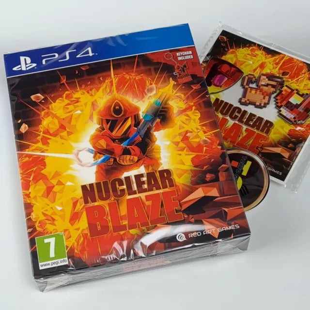 Nuclear Blaze PS4 Disc PlayStation 4 Retro Game Firefighters (Includes Keychain)