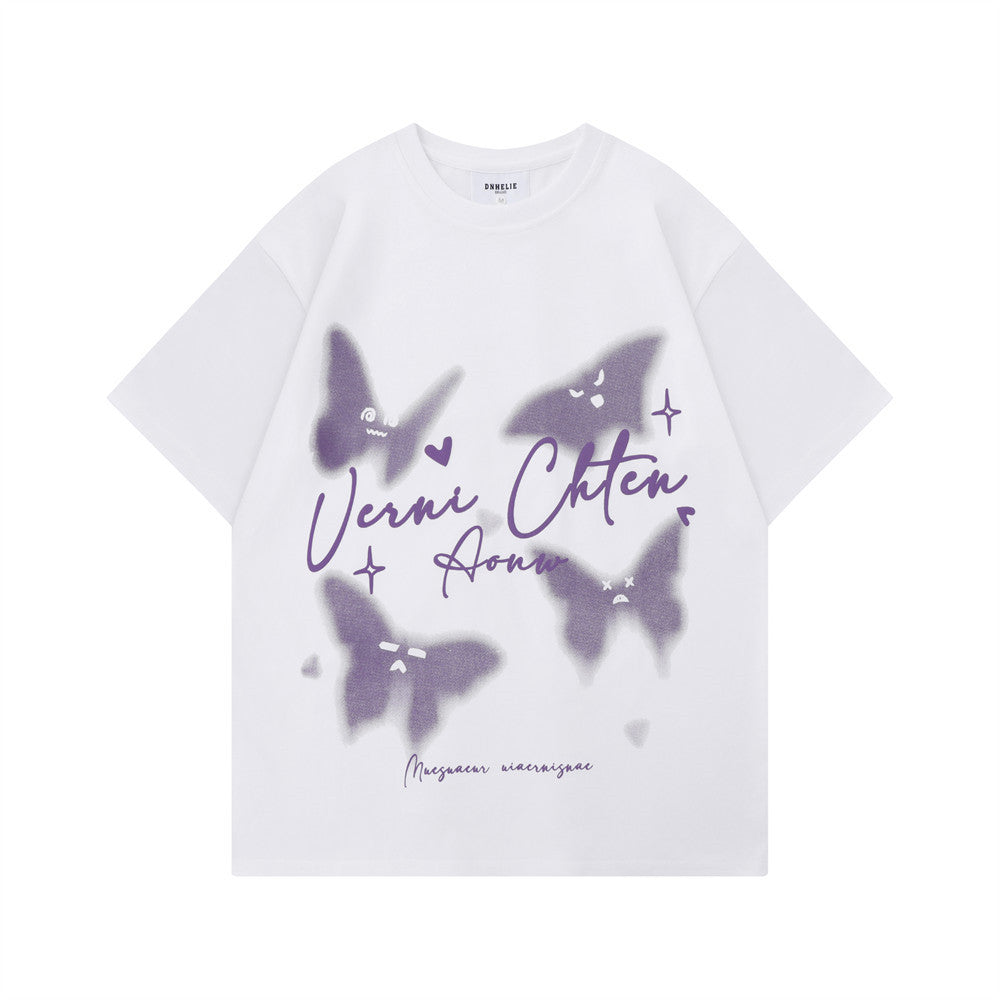 American Butterfly Print Short Sleeve