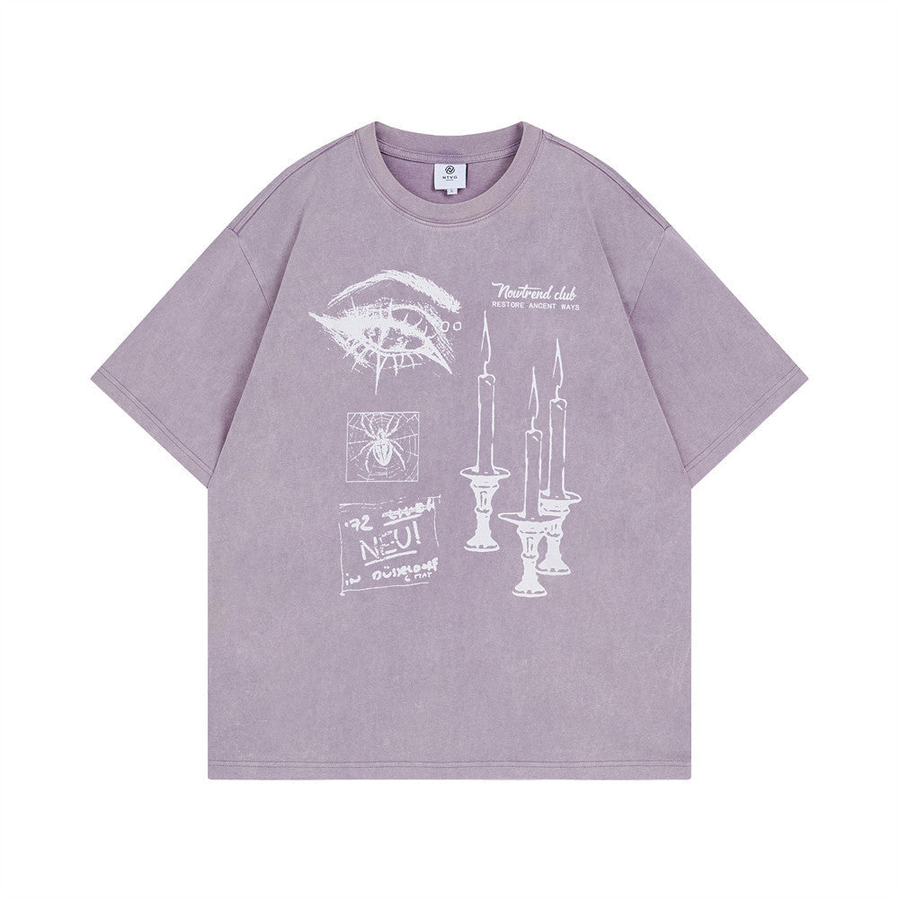 Abstract Dark Spider Web Short Sleeve