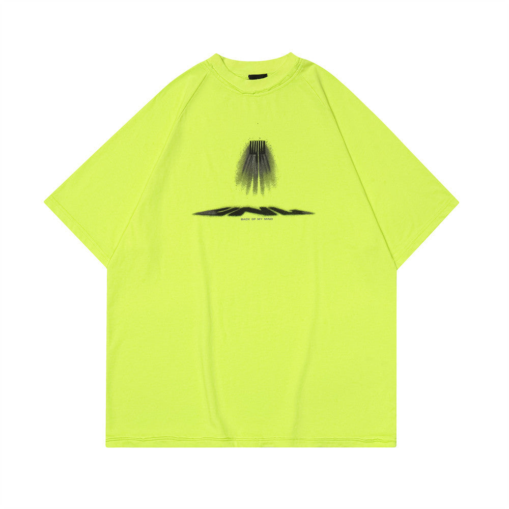 Abstract Letter Print Short-sleeve T-shirt Men