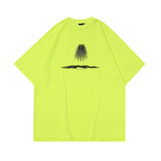 Abstract Letter Print Short-sleeve T-shirt Men