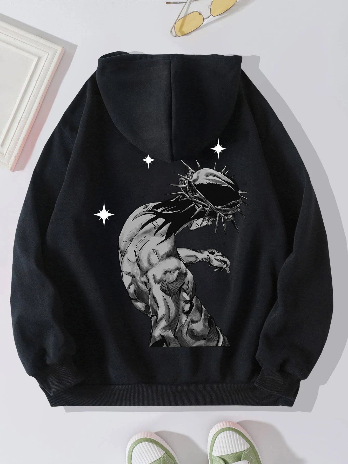 Women's Fashion Casual Letter Jesus Print Hoodie