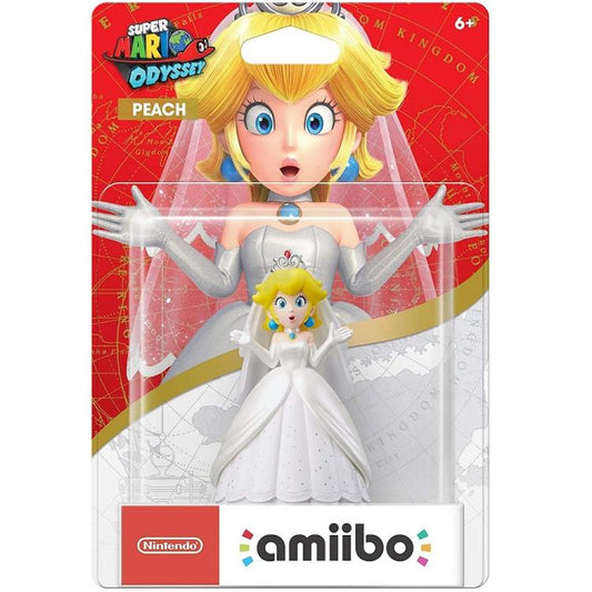 Amiibo Nintendo Super Mario Odyssey Peach Sposa Figure Da Collezione Wedding
