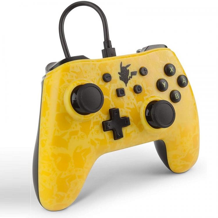 Powera Wired Controller Nintendo Switch Pikachu Silhouette Giallo Joystick - Pad