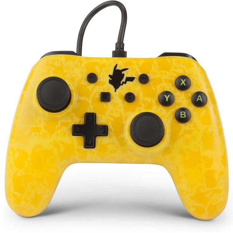 Powera Wired Controller Nintendo Switch Pikachu Silhouette Giallo Joystick - Pad