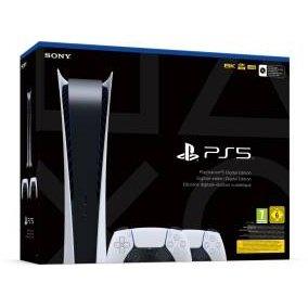 PS5 Console 825GB Digital Ed. White + 2 DualSense
