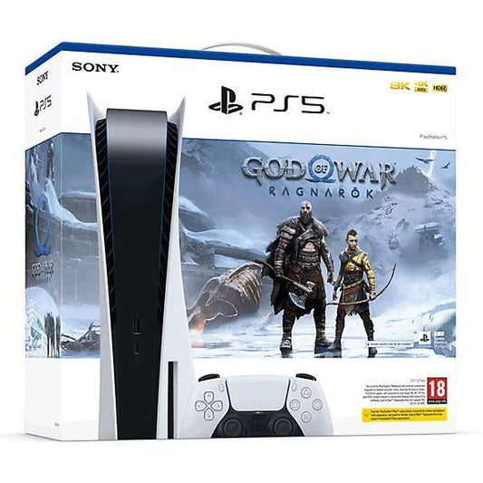 Sony Console Ps5 Standard 825Gb White Bundle Playstation 5 + God Of War Ragnarok