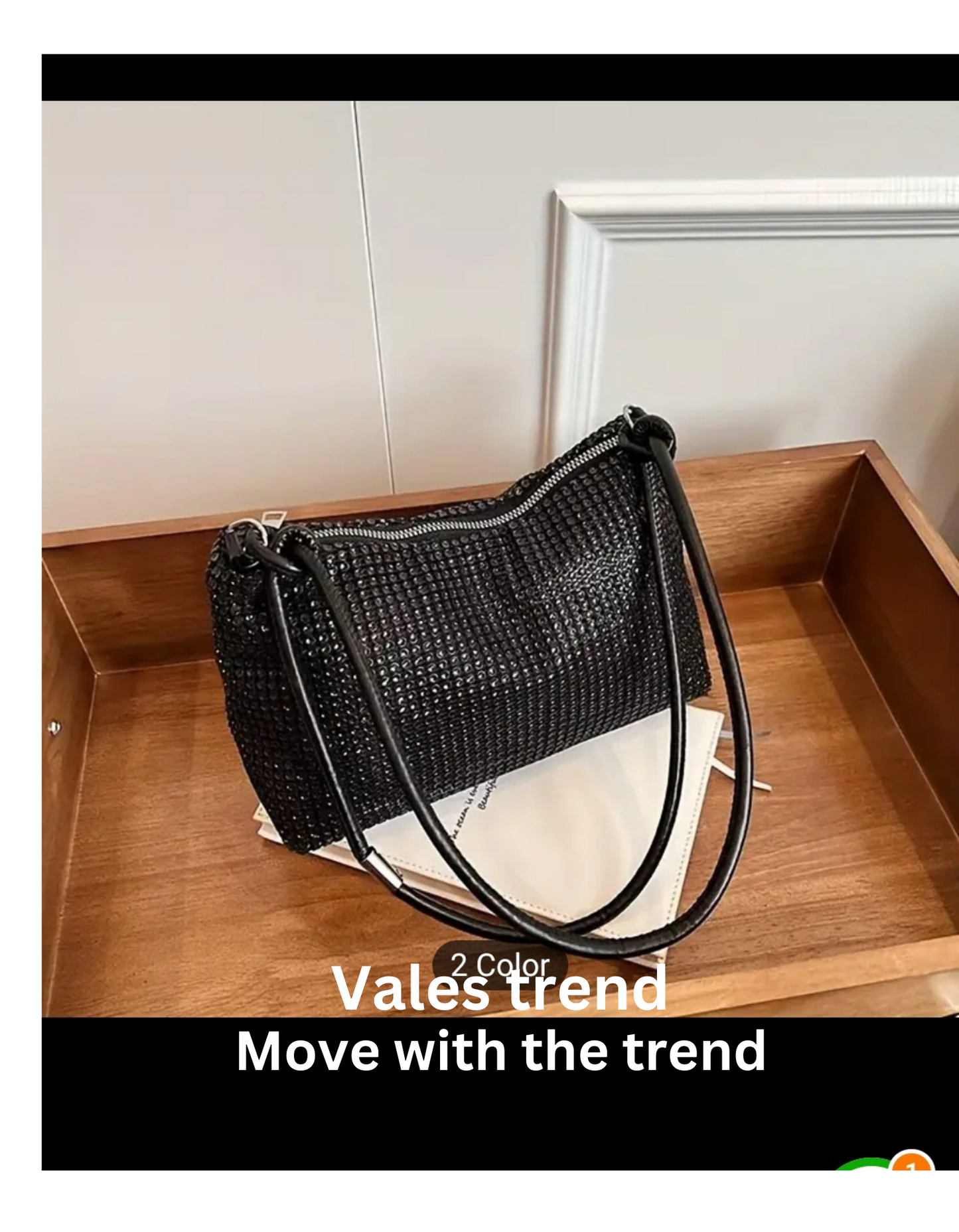 Women fashion Rhinestone crossbody bag