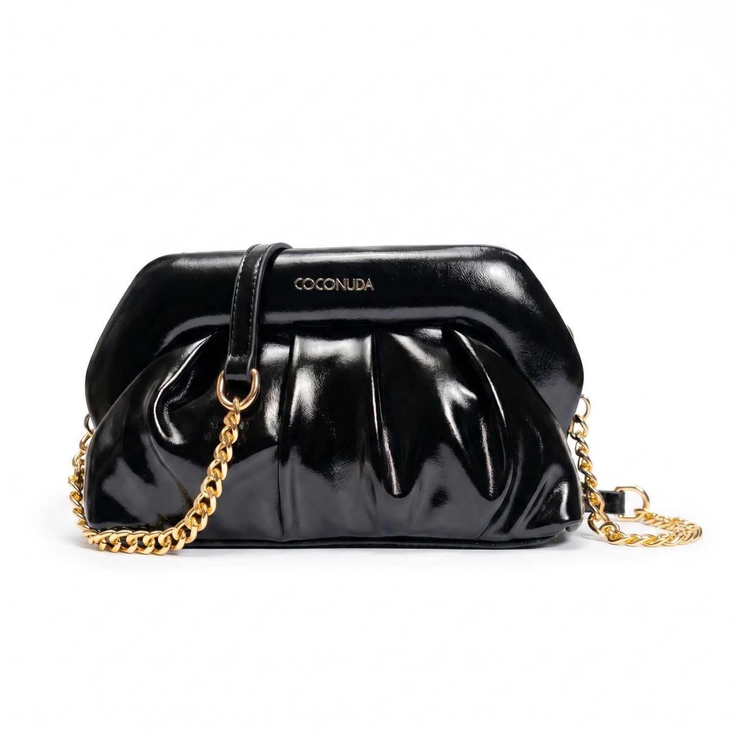 Pochette Drappeggiata con Chiusura a Clip – Coconuda