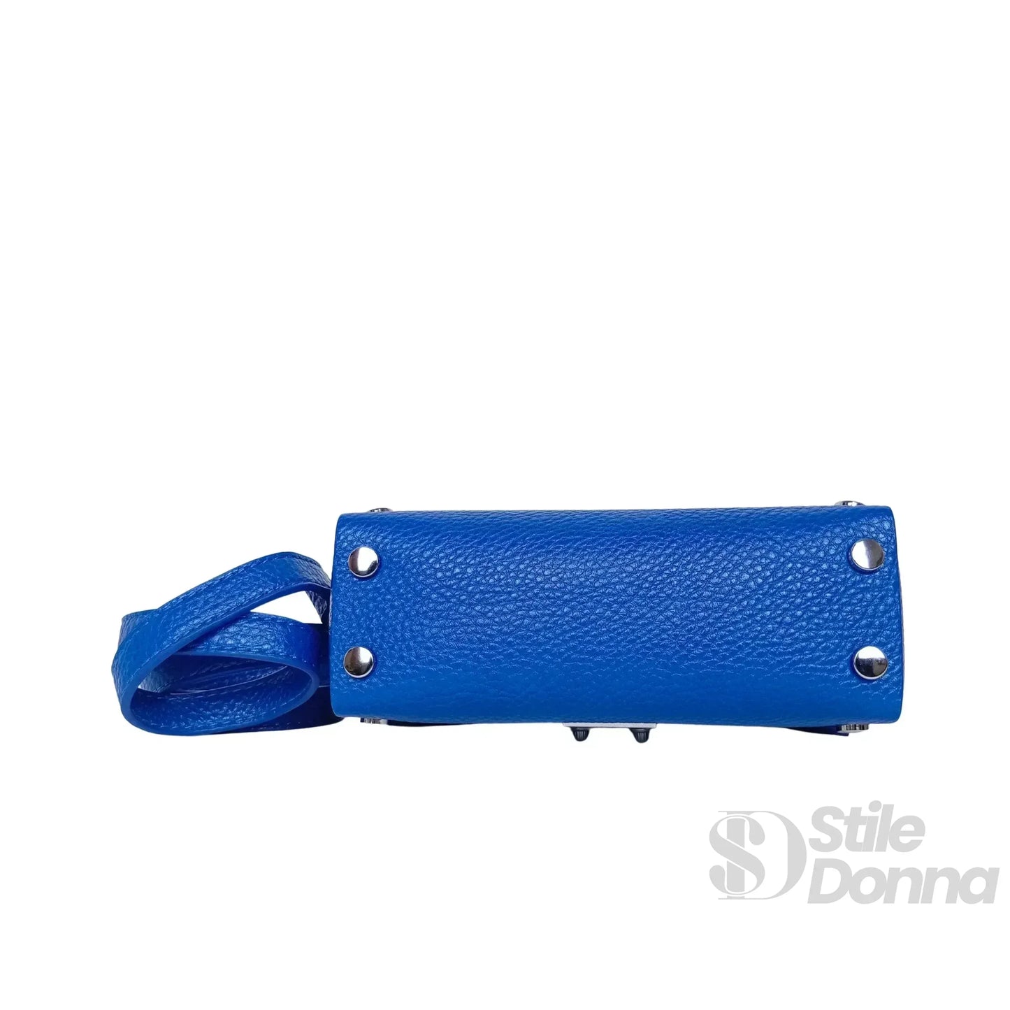 Pochette a Tracolla in Ecopelle con Finiture Argento