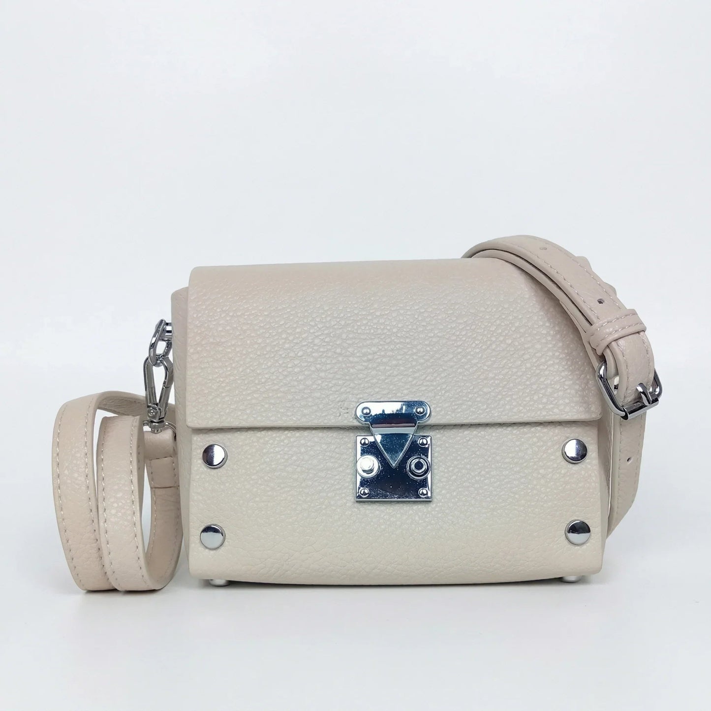 Pochette a Tracolla in Ecopelle con Finiture Argento