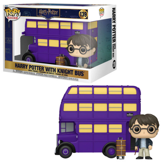 Funko Pop ! Movies Rides - Harry Potter (139) Harry w/Knight Bus Figure 25m