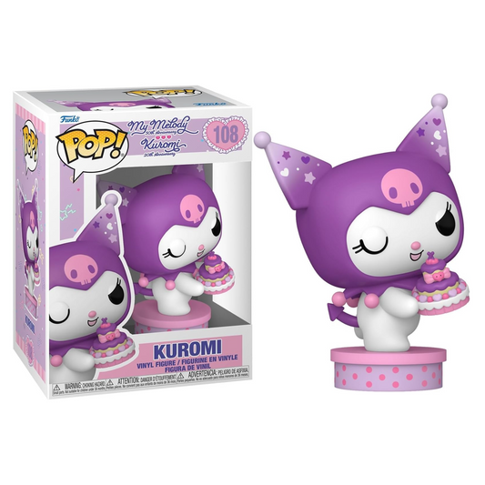 Funko Pop ! Animation - Hello KItty (108) Kuromi w/Cake Vinyl Figure 9cm