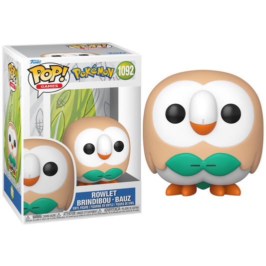 Funko Pop ! Games - Pokémon (1092) Rowlet Vinyl Figure 9cm (Preordine)