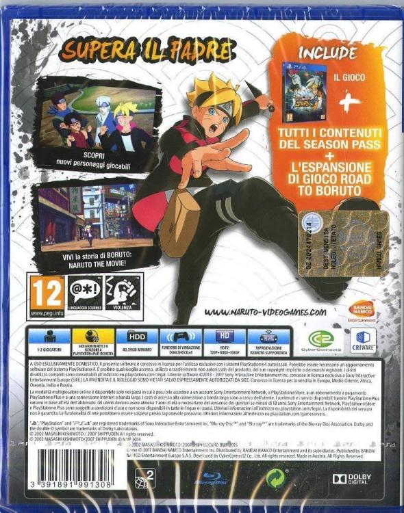 Naruto Ultimate Ninja Storm 4 Road To Boruto PS4 Game EU Italian Playstation 4