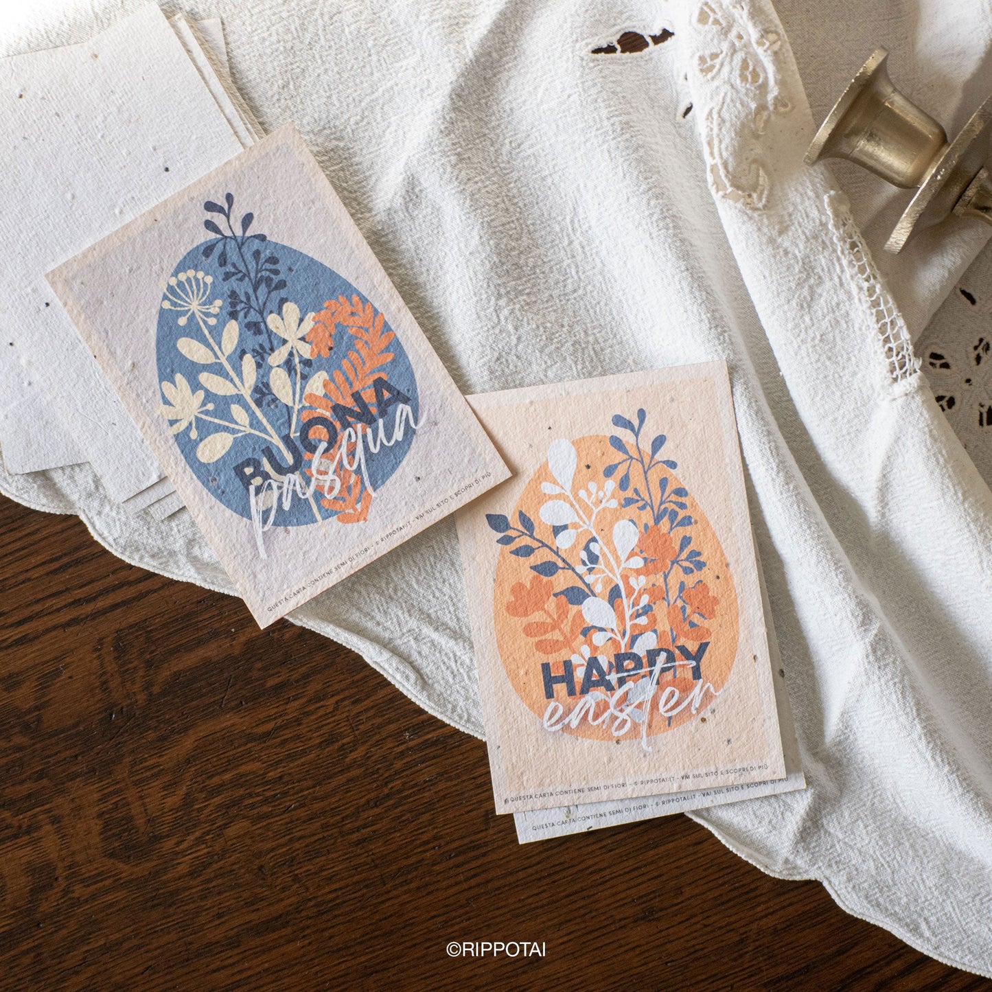 Biglietti di Auguri per Pasqua in Carta Piantabile Releaf – Kit da 8