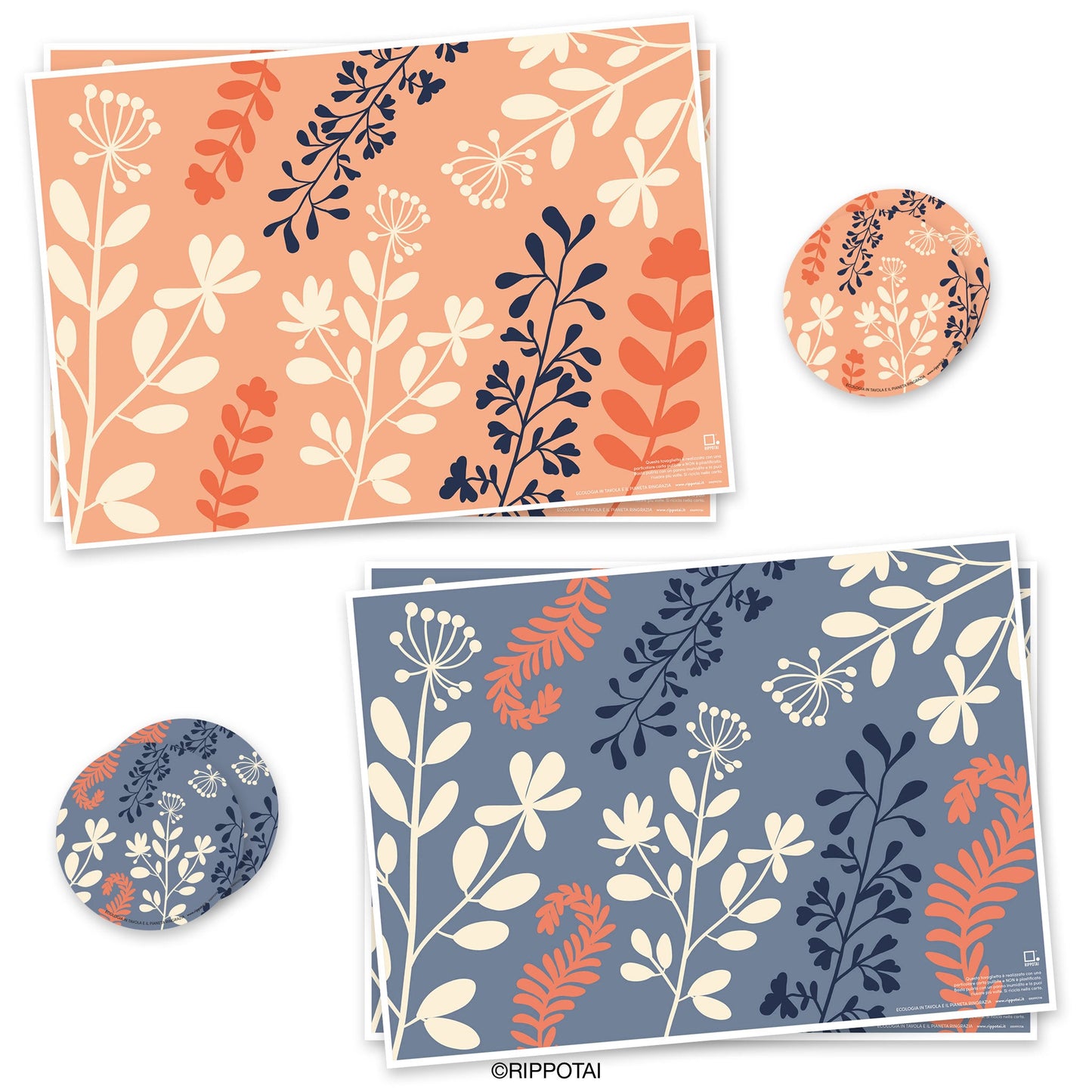 La tavola di Pasqua by Rippotai: tovagliette in carta Lavabili e Sostenibili