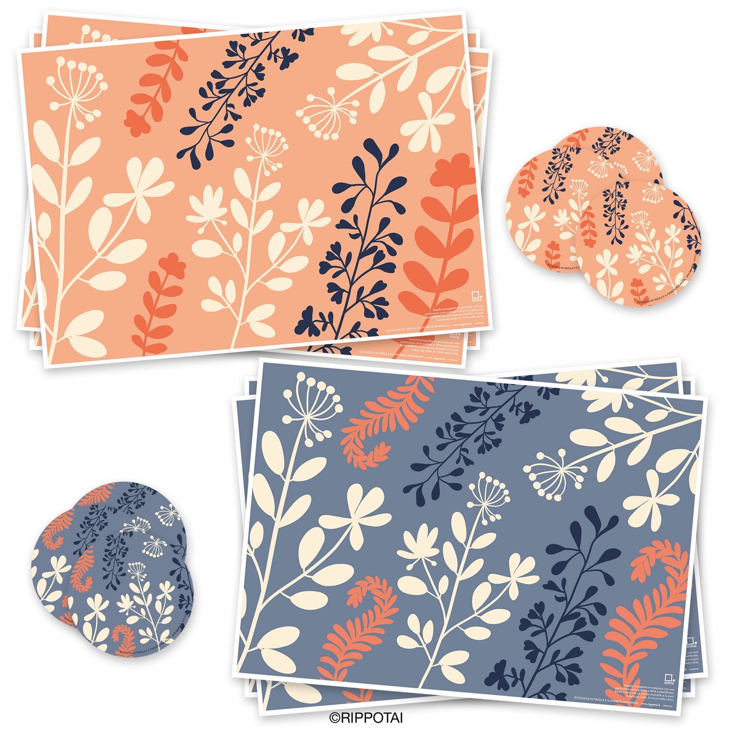 La tavola di Pasqua by Rippotai: tovagliette in carta Lavabili e Sostenibili