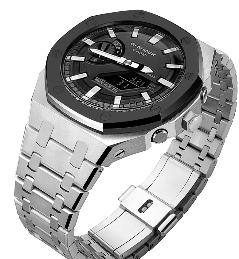 Cinturini + Copri Cassa IRON in acciaio per Casio Gshock 2100