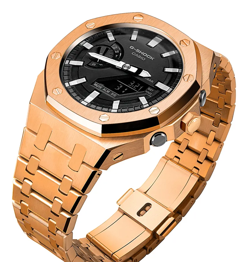 Cinturini + Copri Cassa IRON in acciaio per Casio Gshock 2100