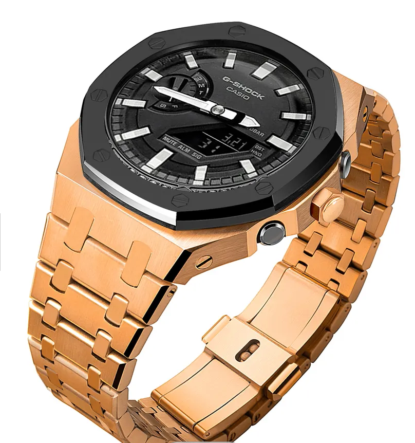 Cinturini + Copri Cassa IRON in acciaio per Casio Gshock 2100