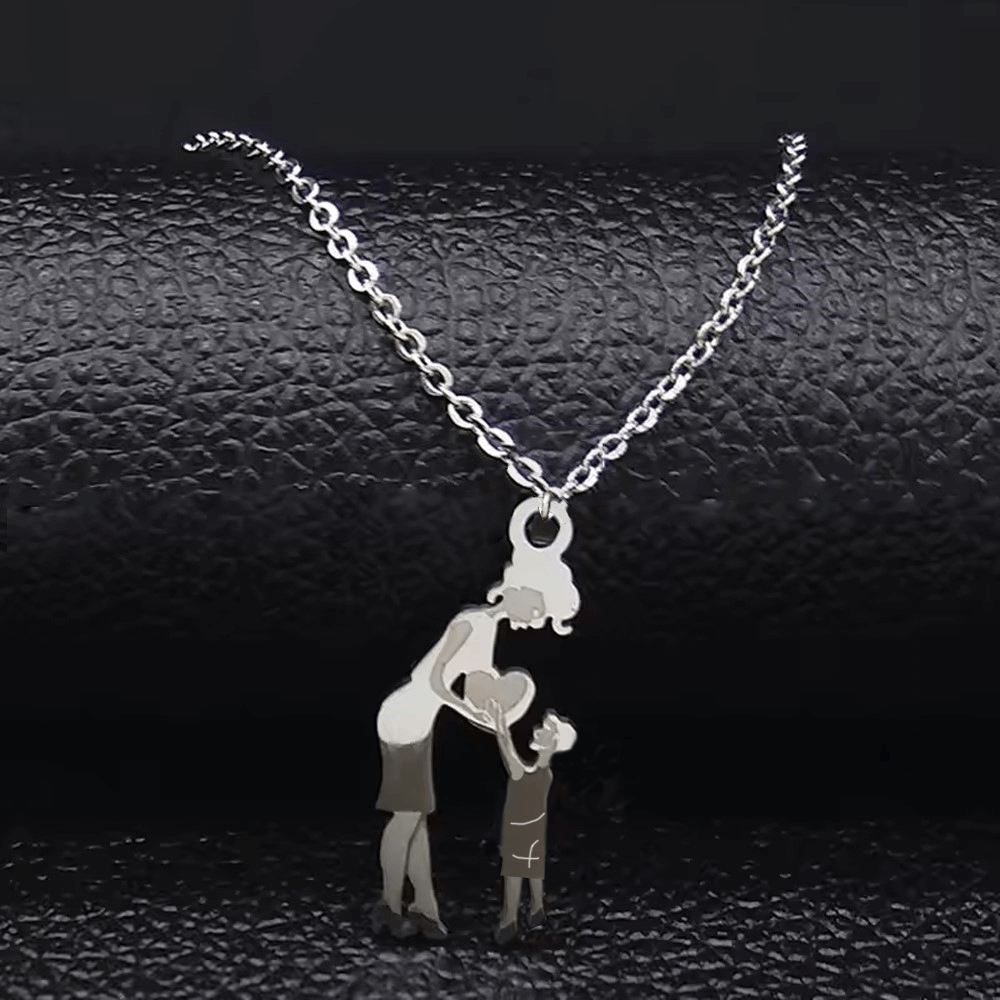 Collana Mamma e Figlio - Acciaio Inox Lucidato di Altissima Qualità