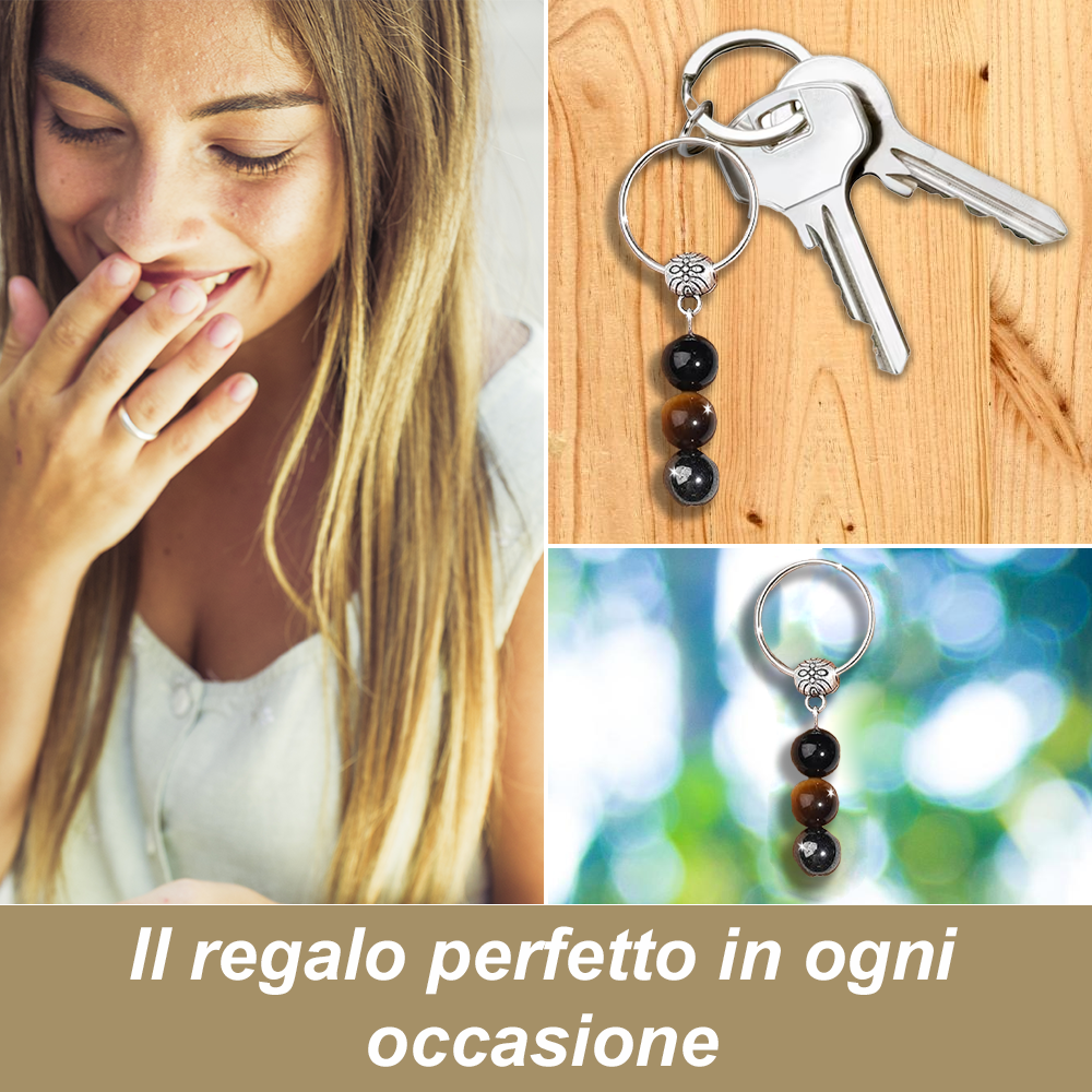 Portachiavi Con Cristalli Naturali Curativi - Protezione