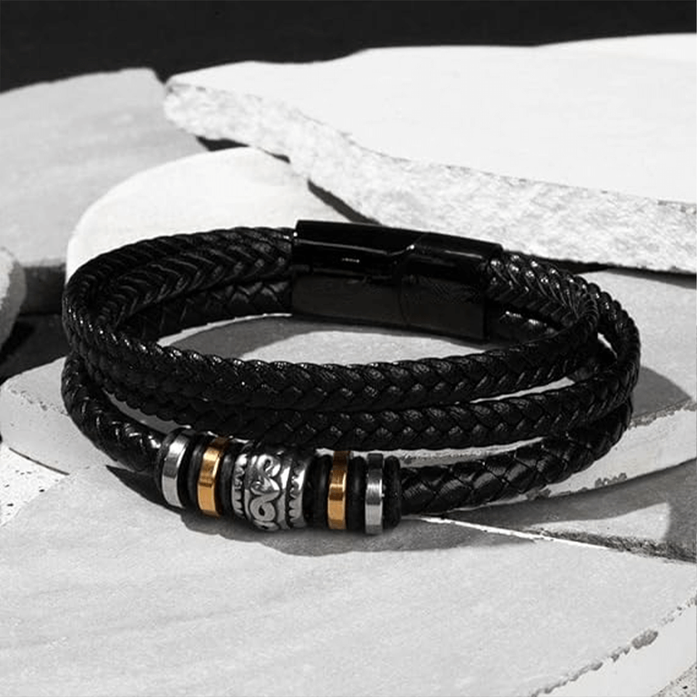 Bracciale Pelle Intrecciata - Cugino