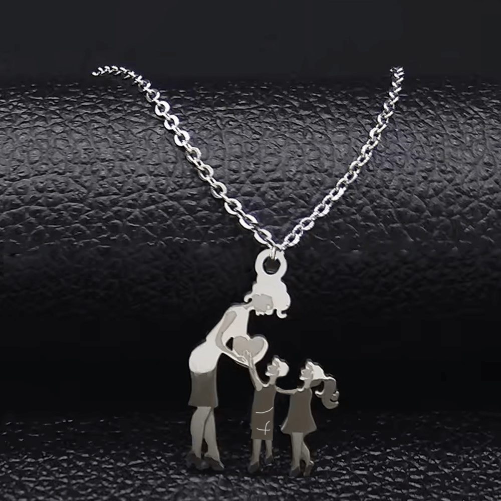 Collana Mamma e Figli - Acciaio Inox Lucidato di Altissima Qualità