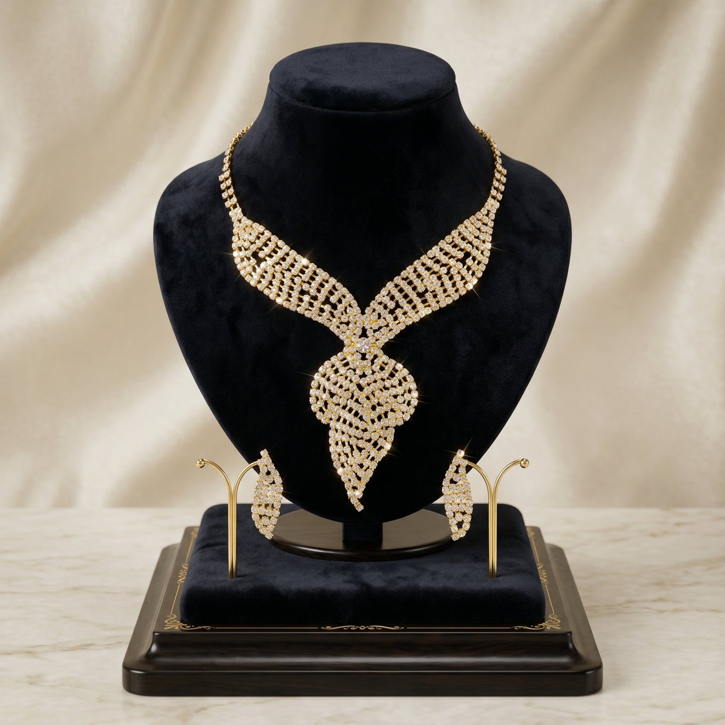 Set Collana e Orecchini Regal Infinity con Cristalli