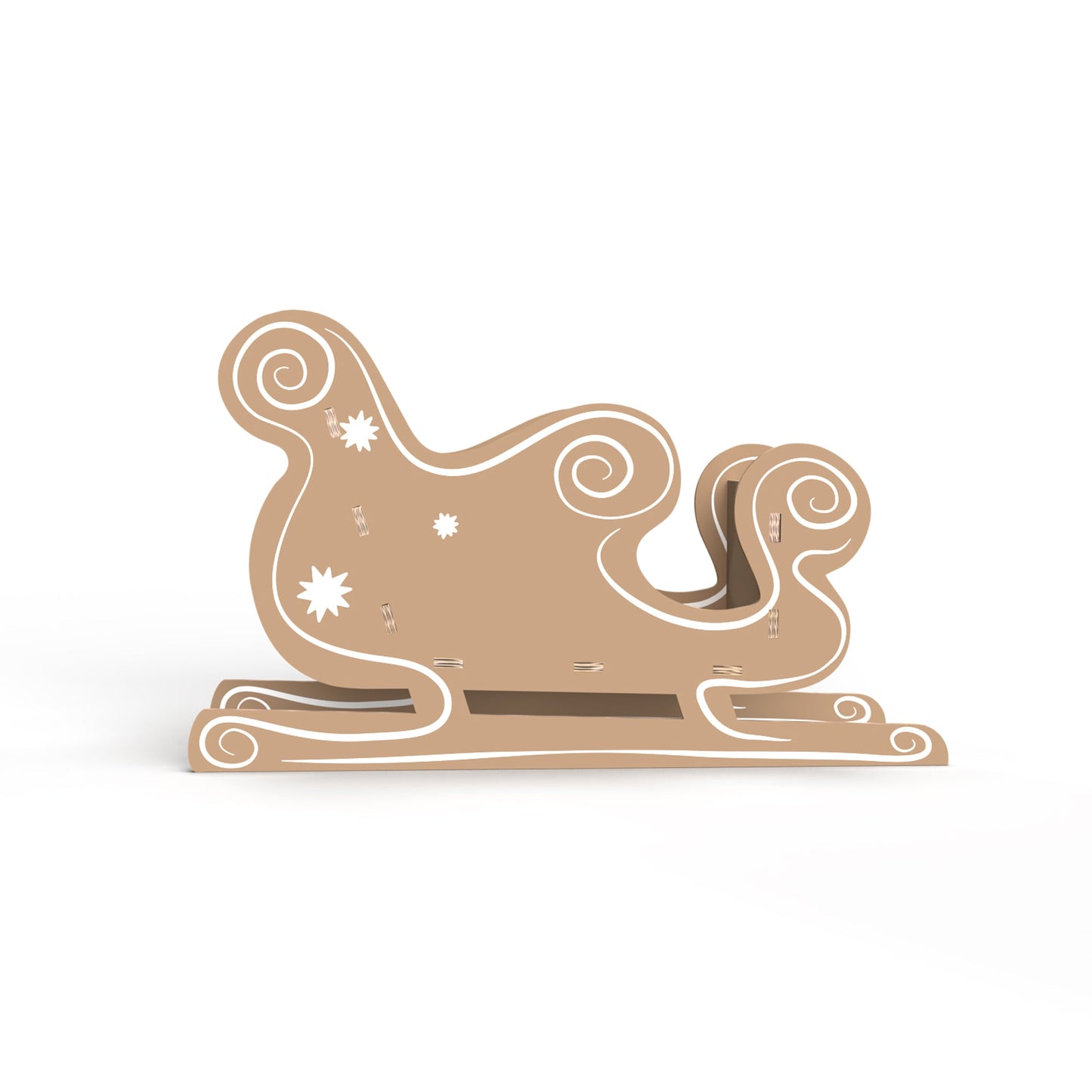 Slitta Natalizia Ecologica - Slitta di Babbo Natale Sostenibile e Decorativa